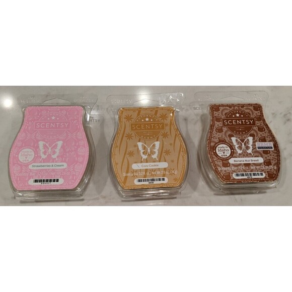 Scentsy Other - Lot of 3 SCENTSY Bars 3.2 OZ Strawberries & Cream/Cozy Cookie/Banana Nut Bread